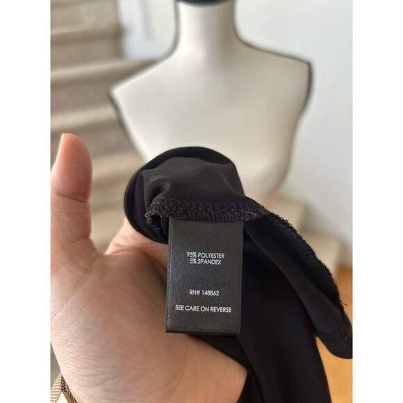 Torrid Black V-Neck Wrap Tie Long Sleeve Blouse - Picture 7 of 8